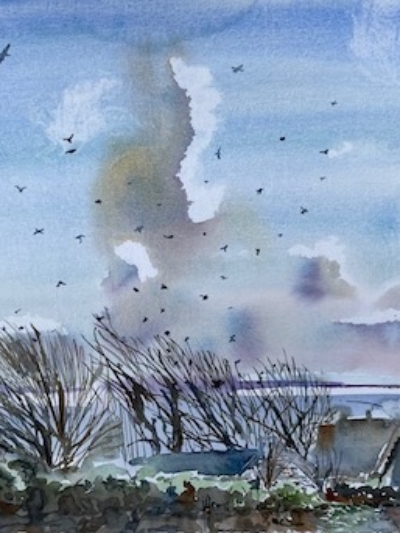 Watercolour clouds