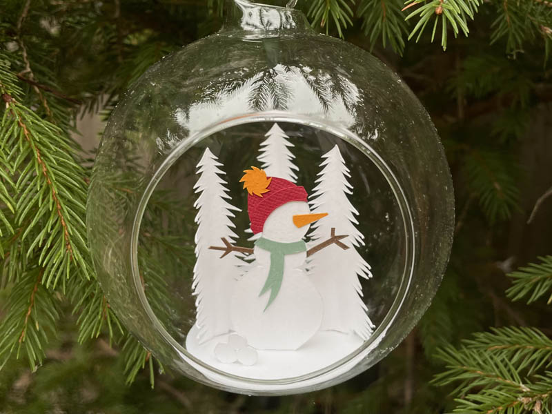Festive glass bauble