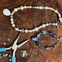 Making a beaded keyring